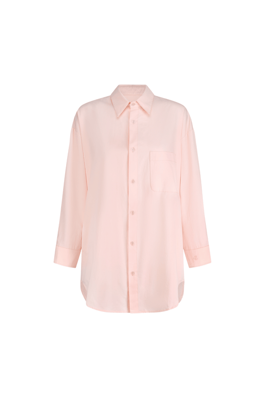 Peachy Oversized Shirt - Baby Pink