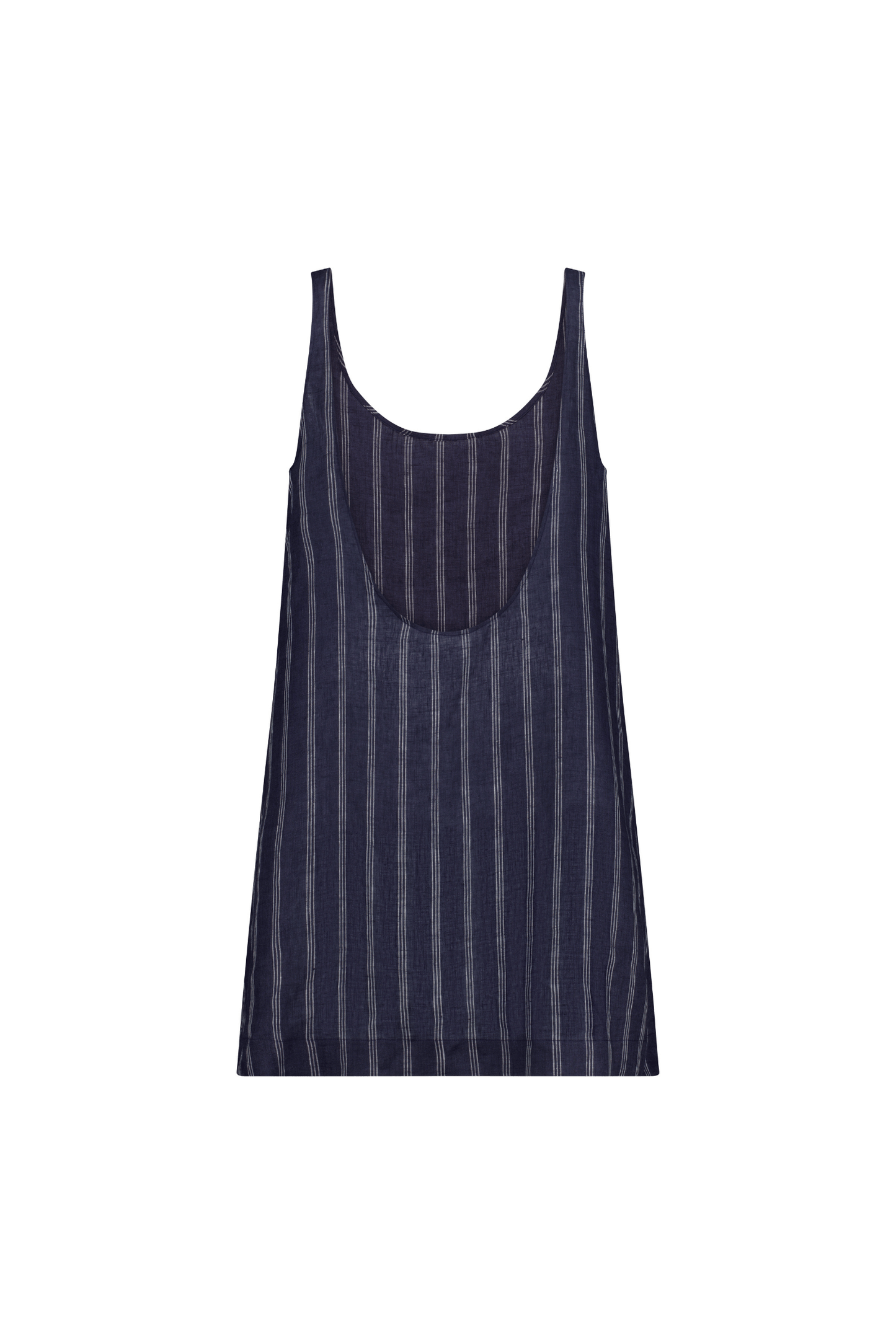 Palermo Low Back Dress - Washed Navy / White Stripe