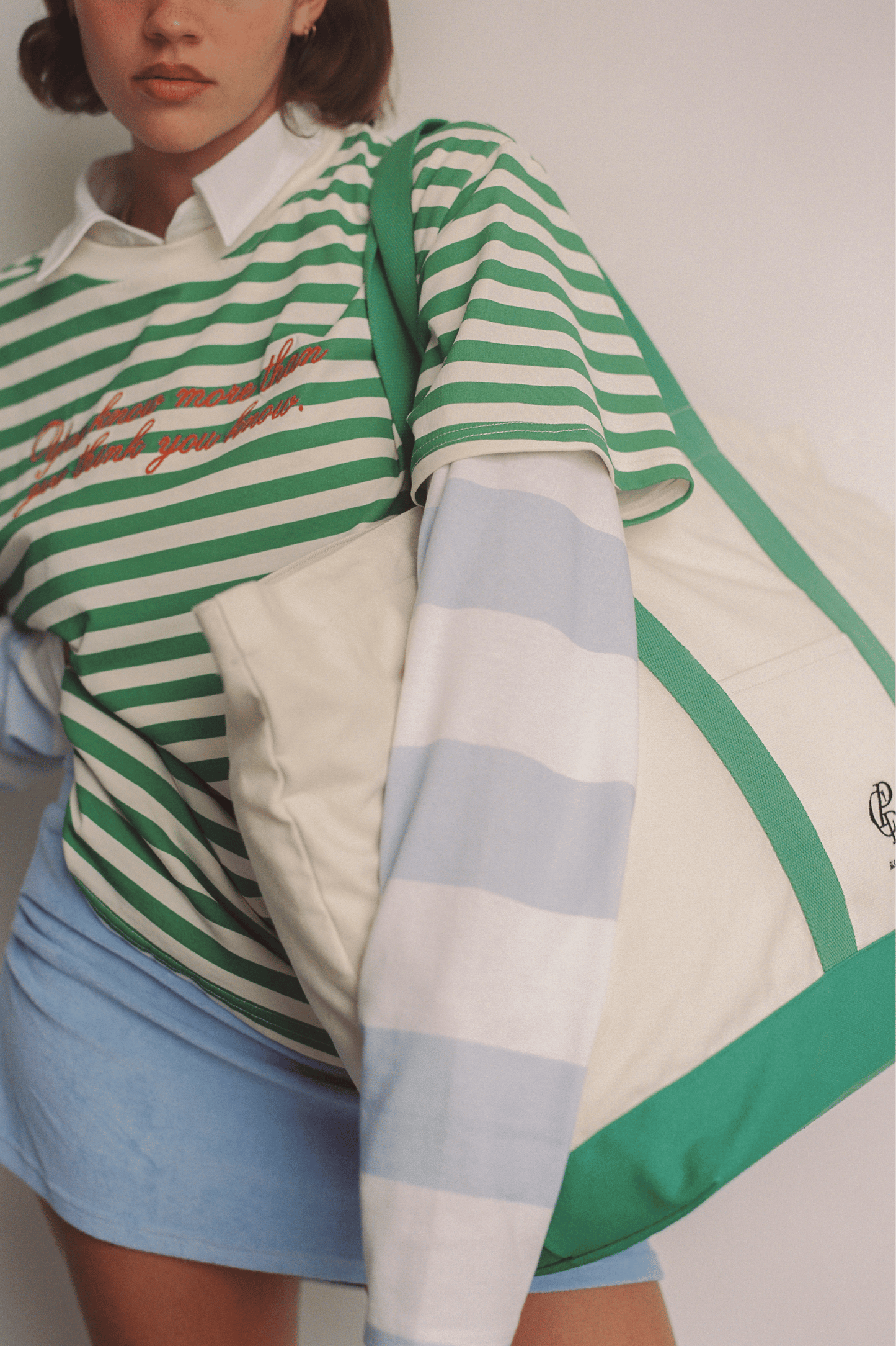 CPD Classico XL Tote - Green/Cream