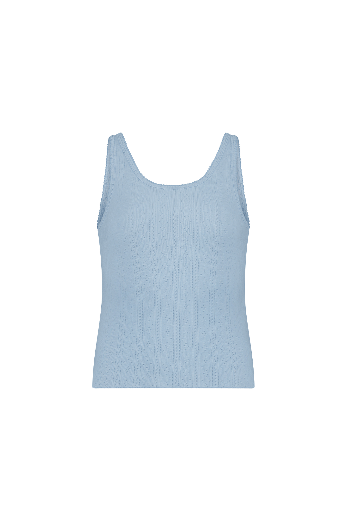 Riviera Pointelle Tank - Sky