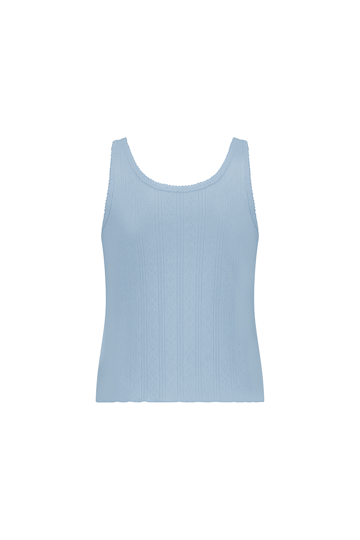 Riviera Pointelle Tank - Sky
