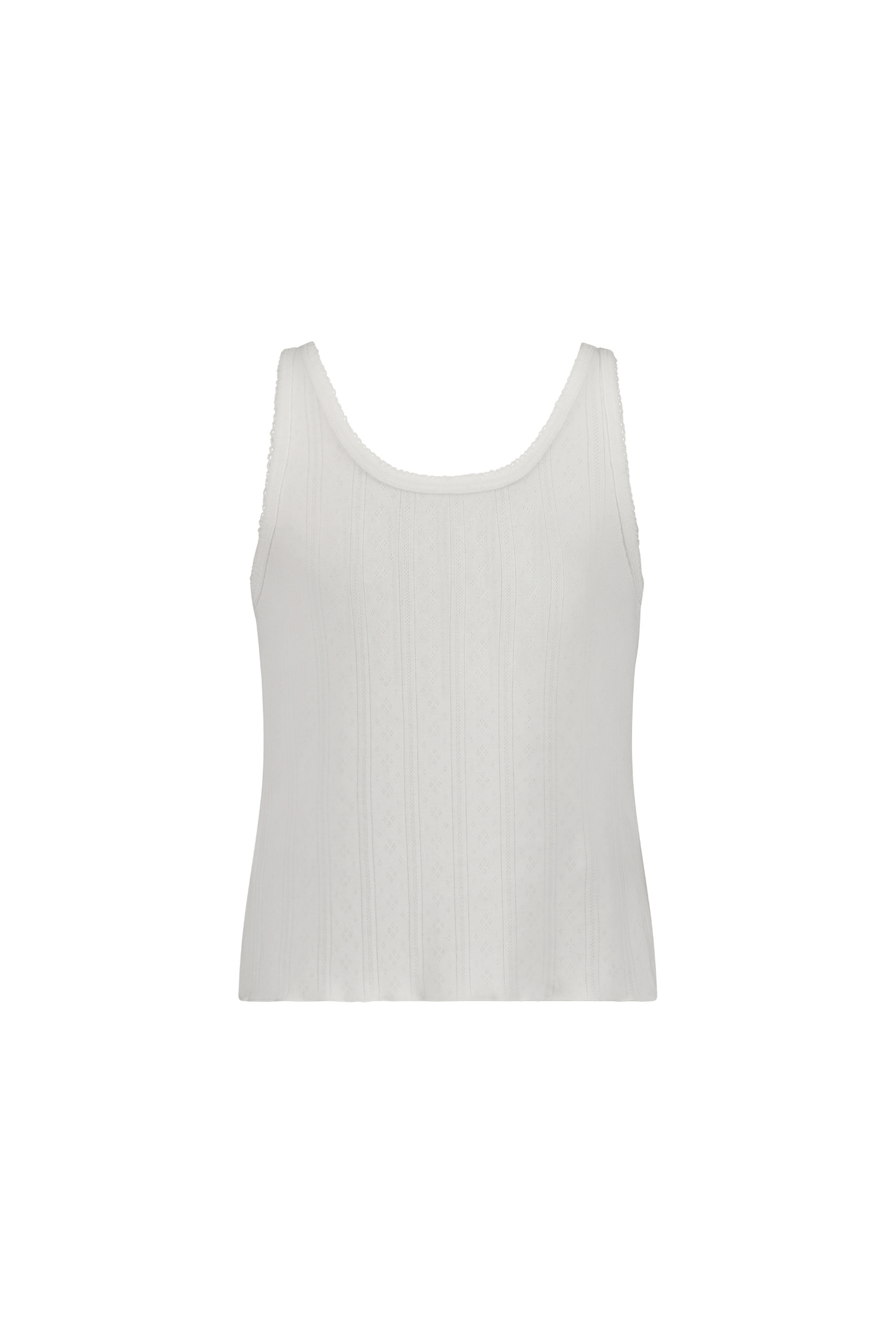 Riviera Pointelle Tank - Cream