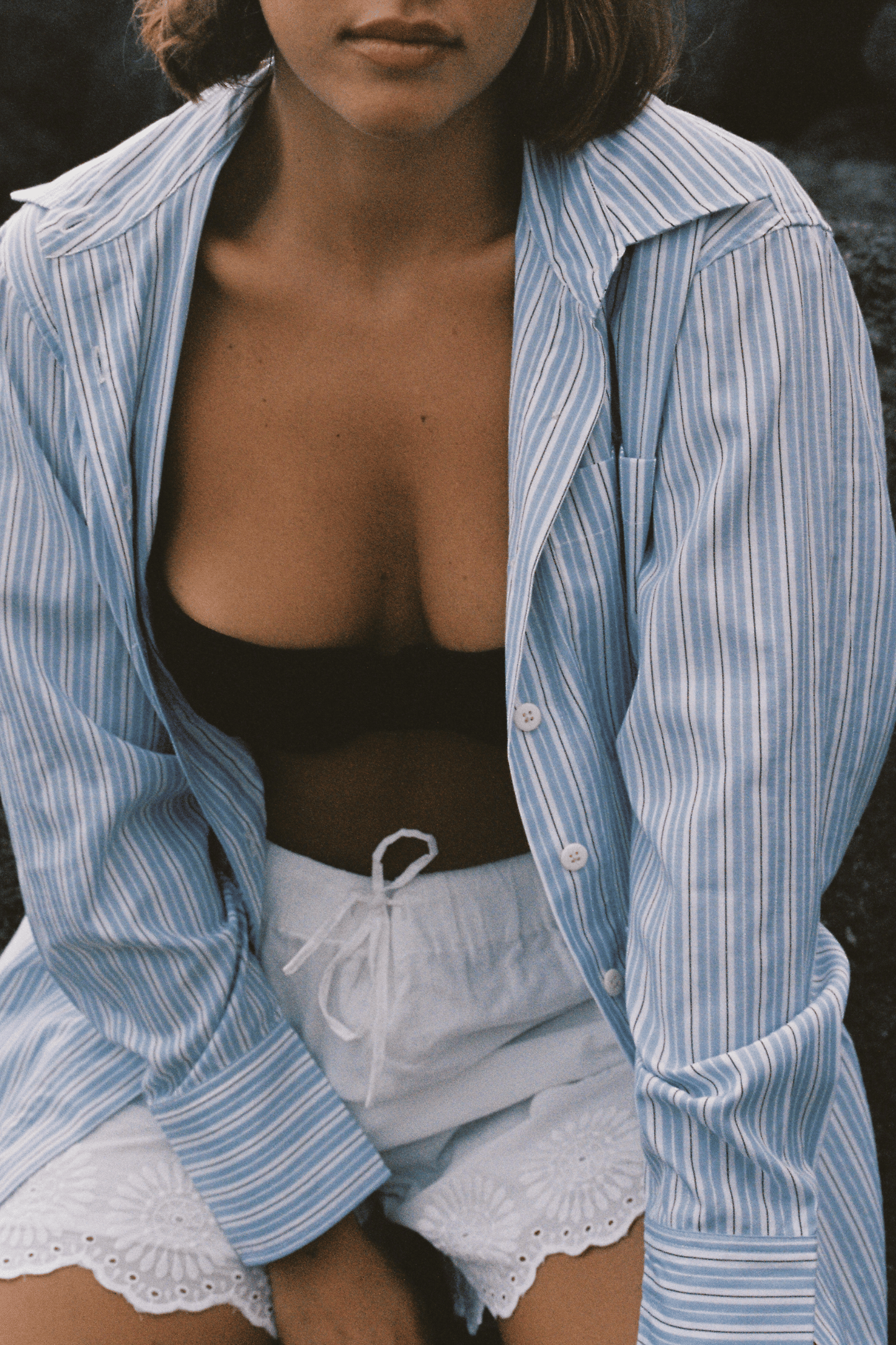 Good Days Shirt - Blue/White Stripe
