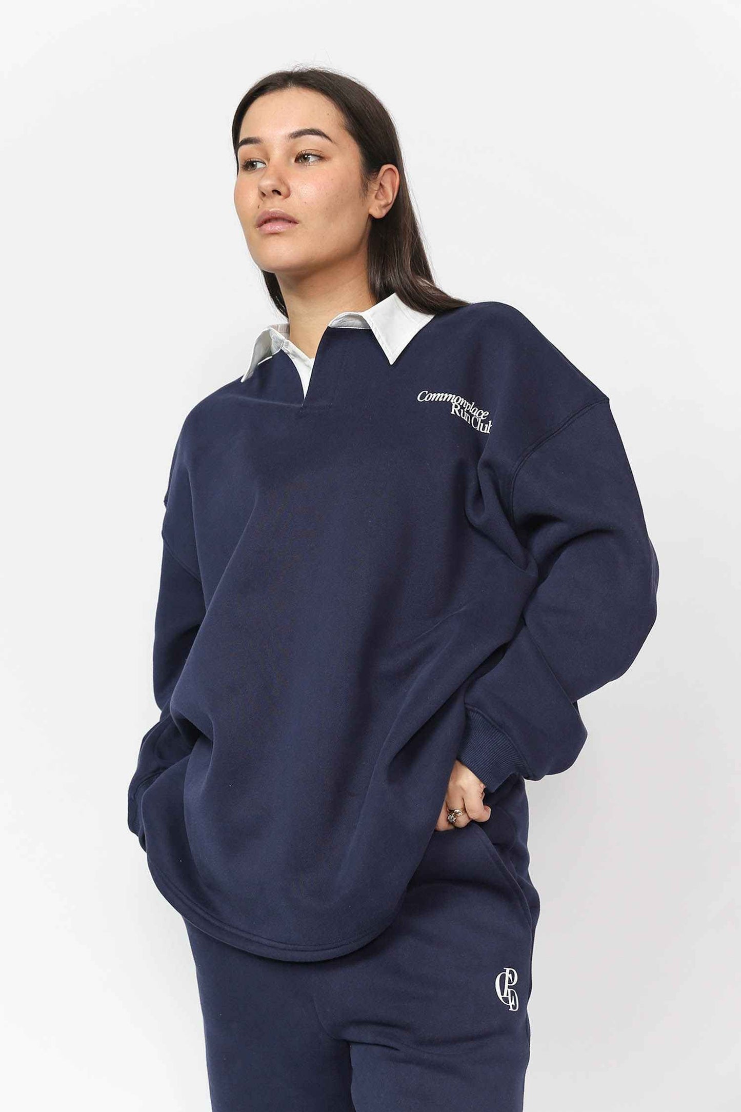 Run Club Polo - Navy/Natural