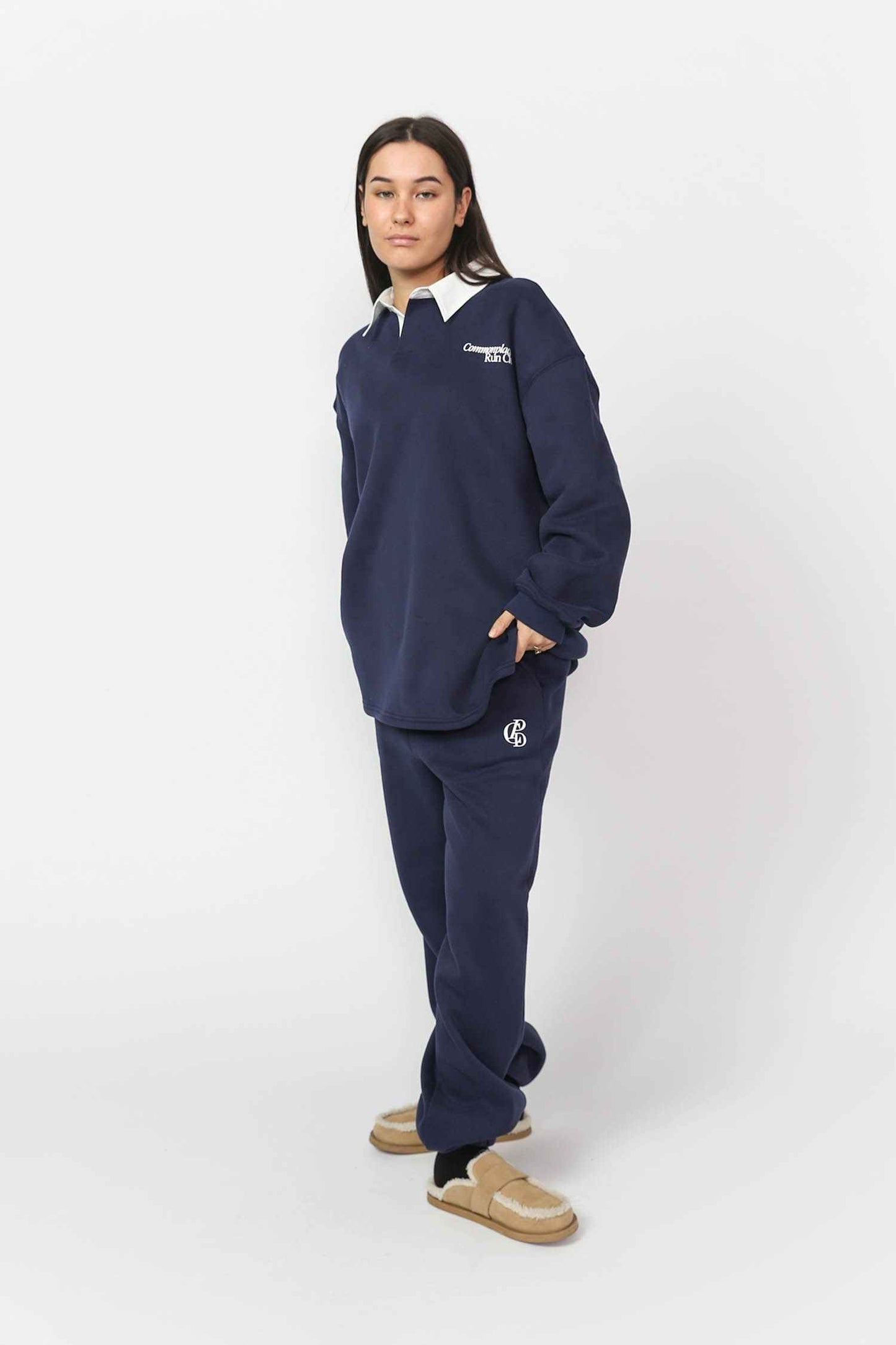 Run Club Polo - Navy/Natural