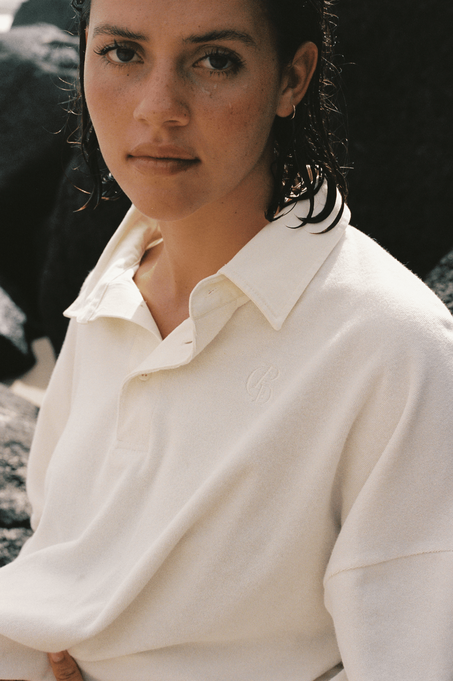 Terry Towelling Pullover - Vanilla