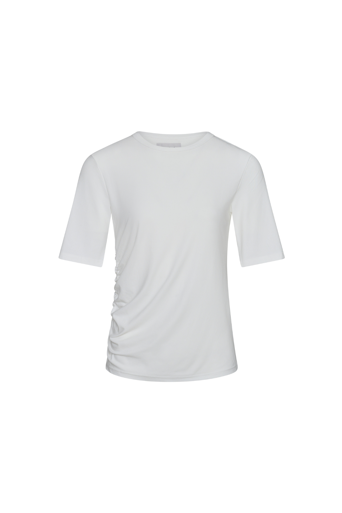 Ruched SS Tee - Ivory