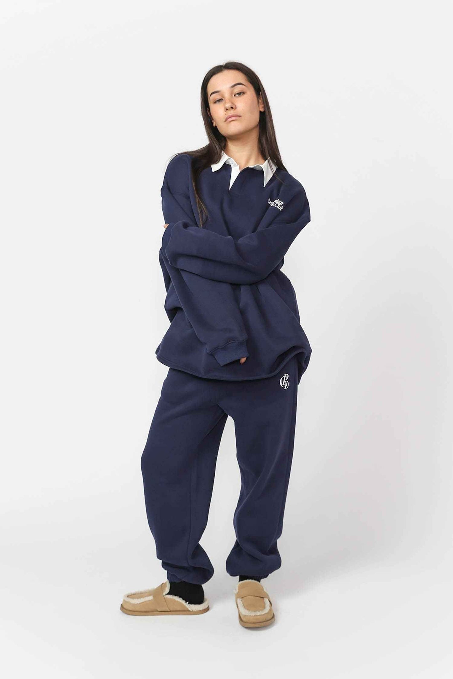 Run Club Polo - Navy/Natural