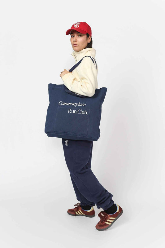 Run Club Tote - Navy/Natural