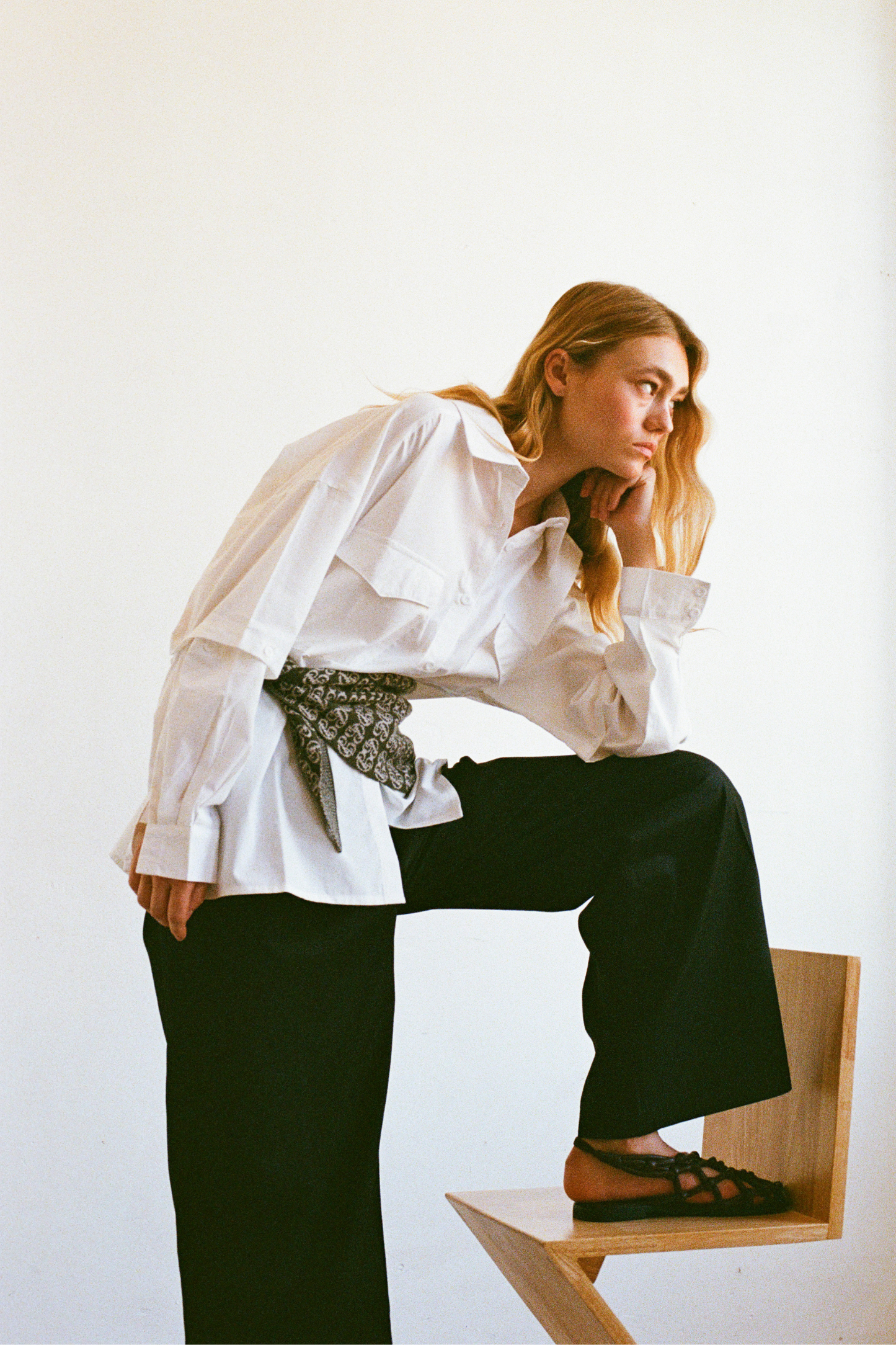 Pleated Front Trouser - Black