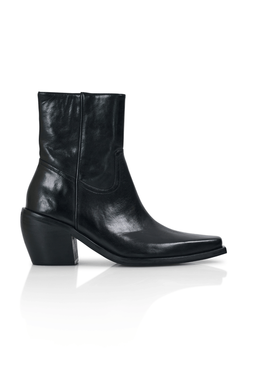 Western Pointed Boot - Black