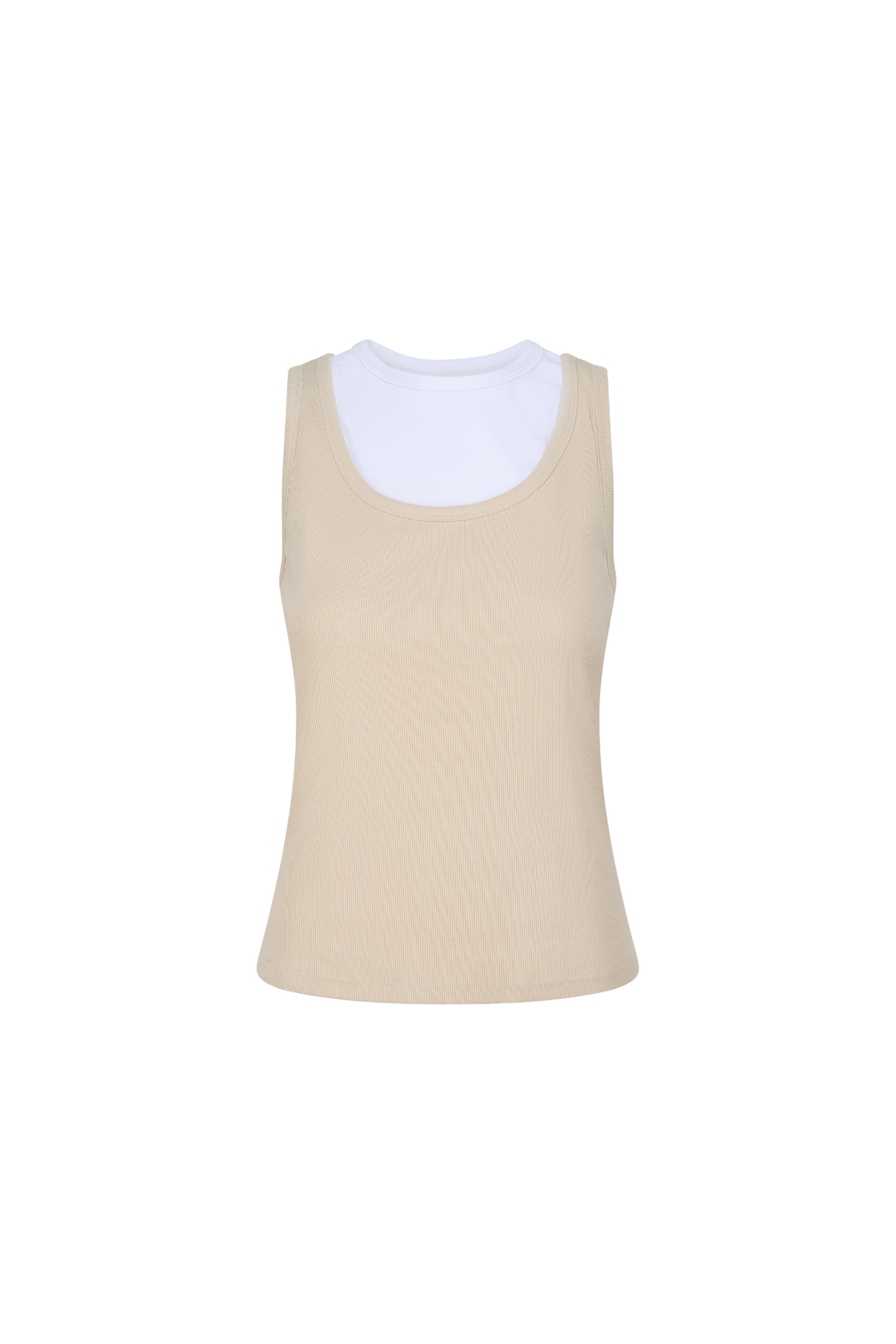 Millie Double Layer Tank - Sand