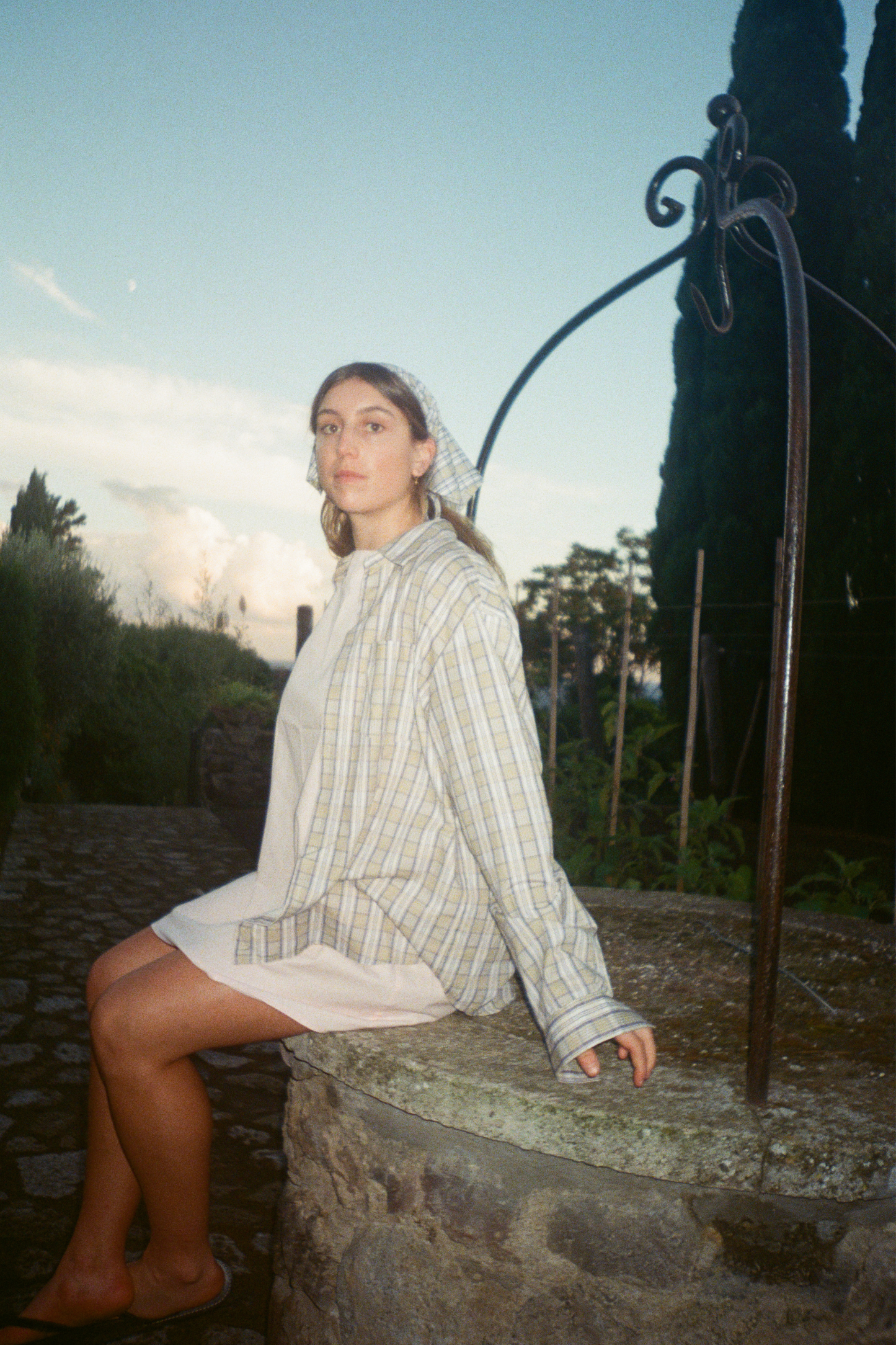 Michelle Headscarf - Sage Gingham