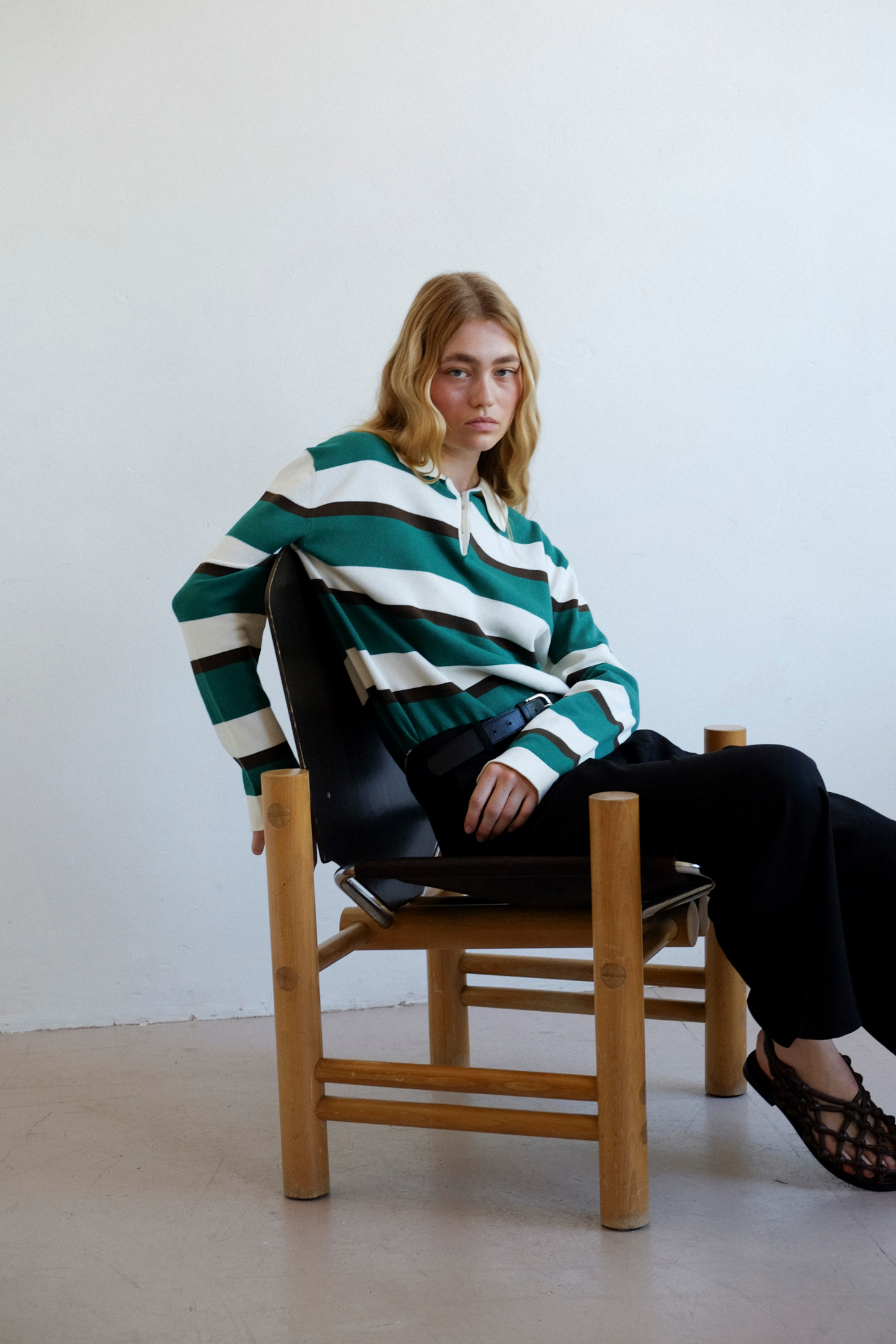 Prep Stripe Polo - Dark Green