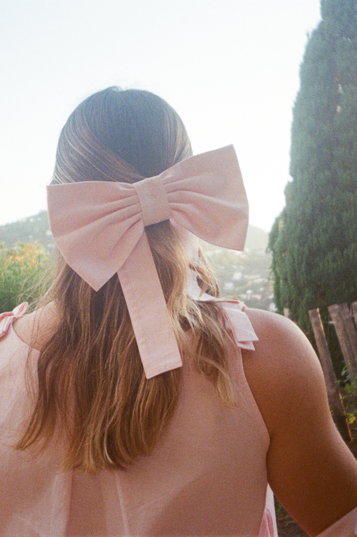 Georgie Hair Bow - Baby Pink