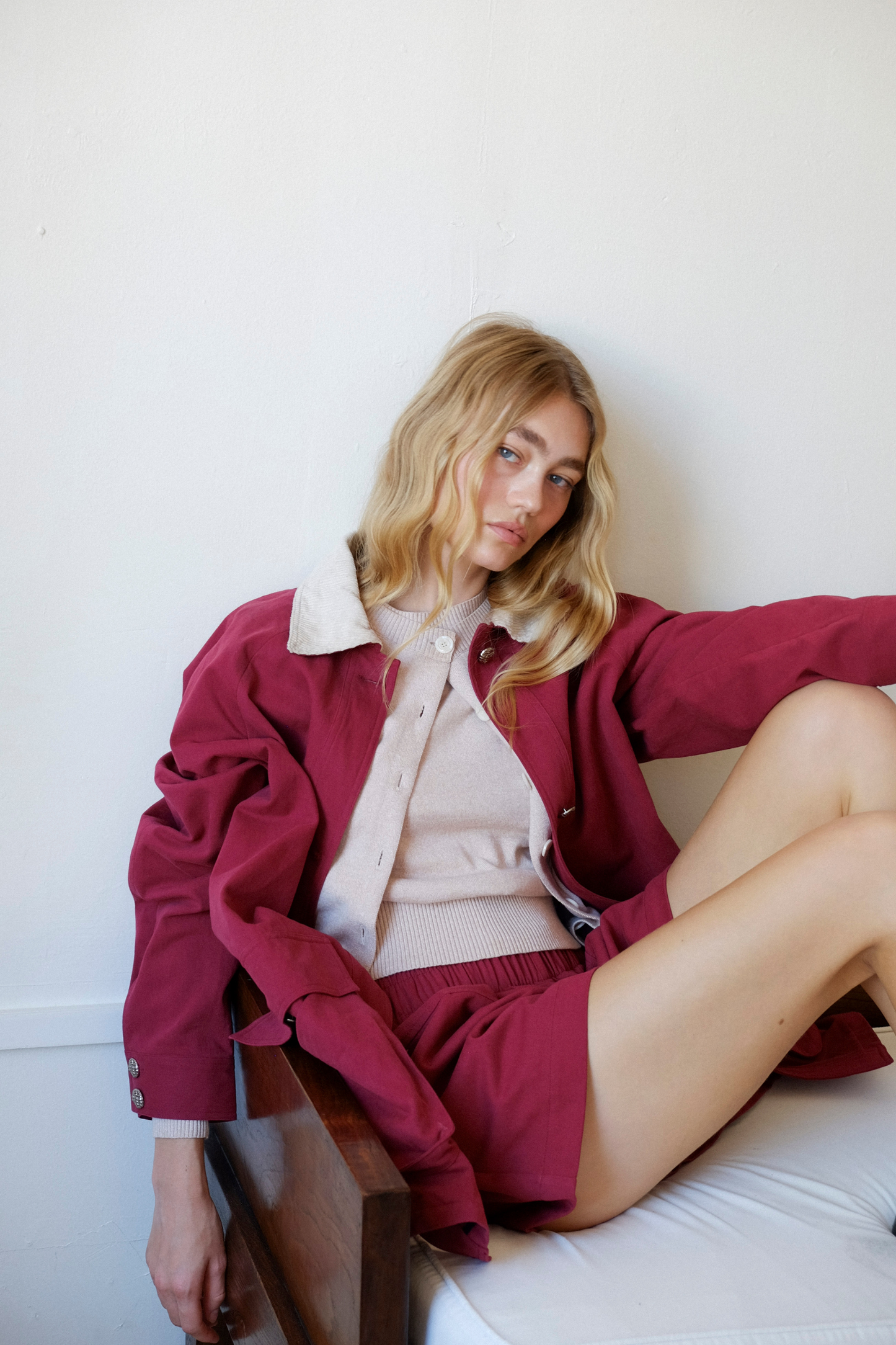 Down the Line Jacket - Maroon