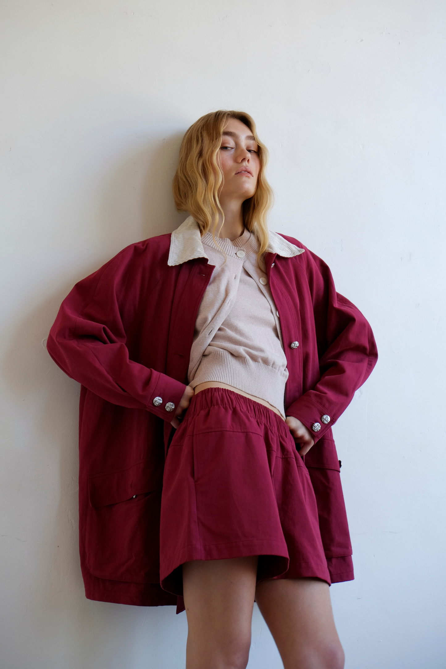 Down the Line Short - Maroon