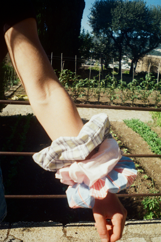 Eva Scrunchie - Sage Gingham