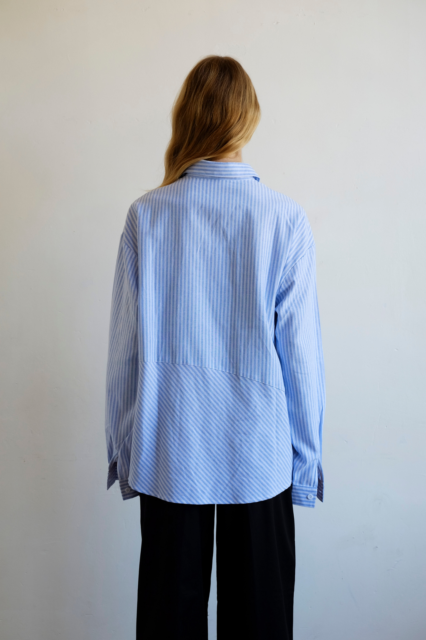 Cortez Shirt - Sky/Maroon Stripe