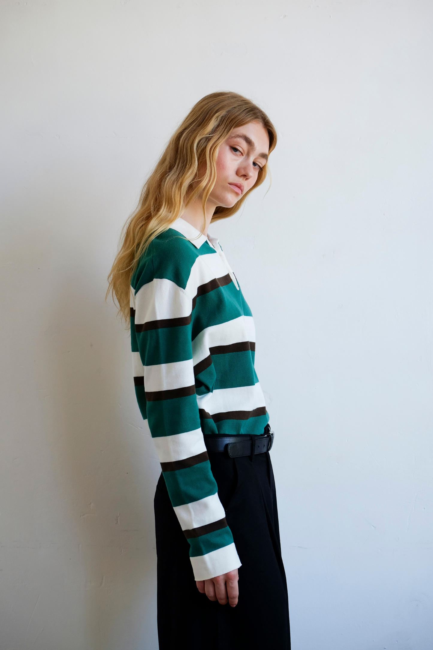 Prep Stripe Polo - Dark Green