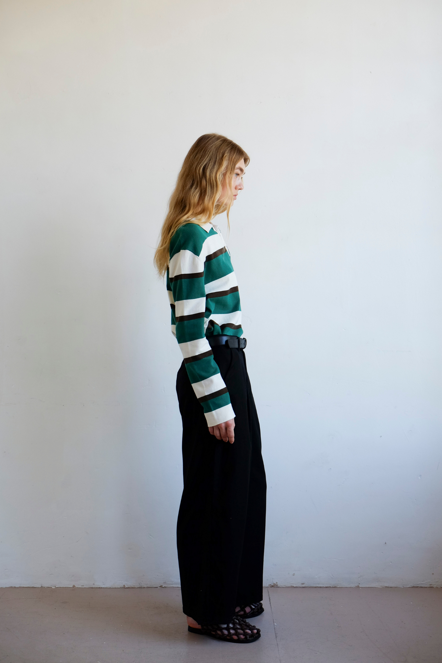 Prep Stripe Polo - Dark Green