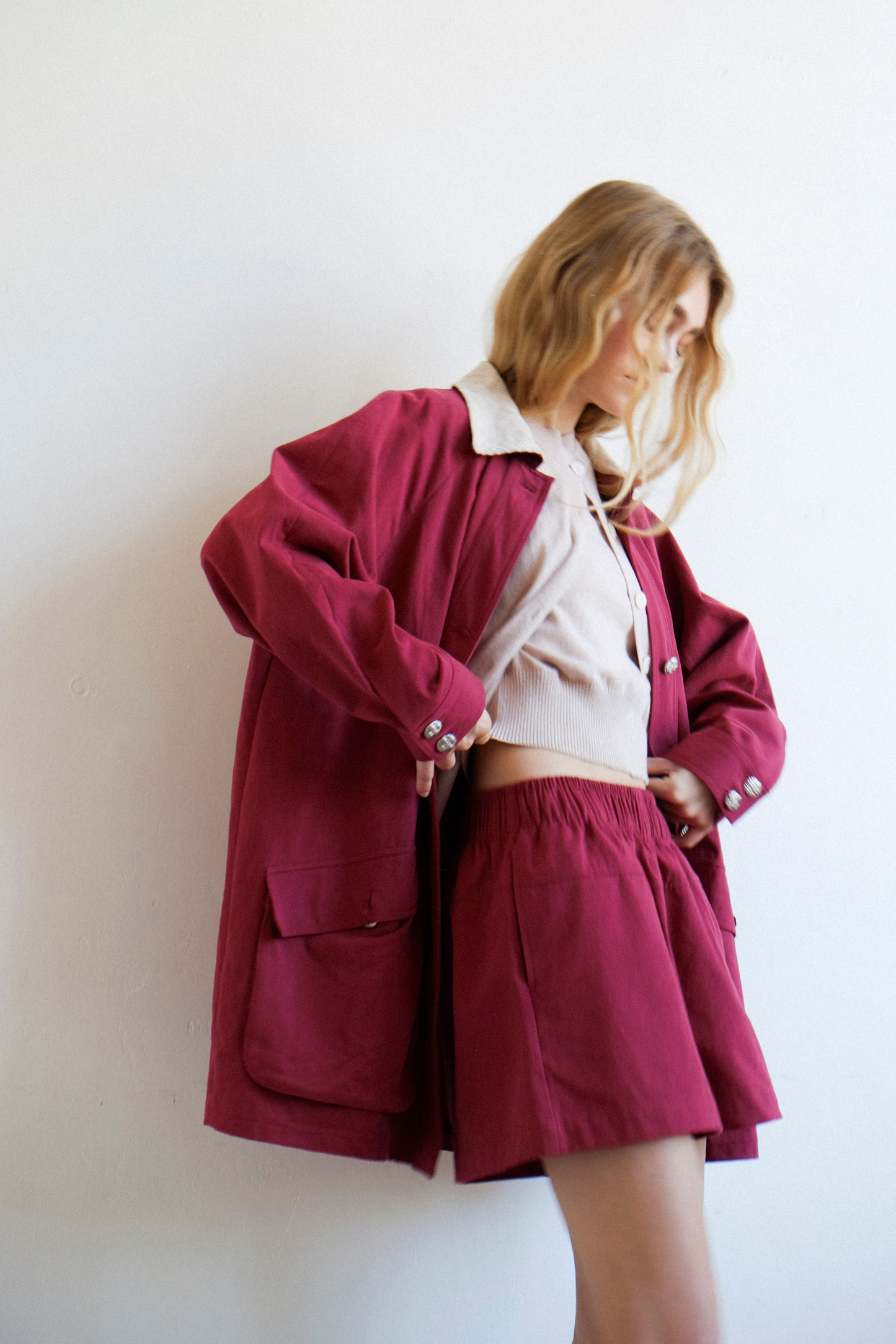 Down the Line Jacket - Maroon