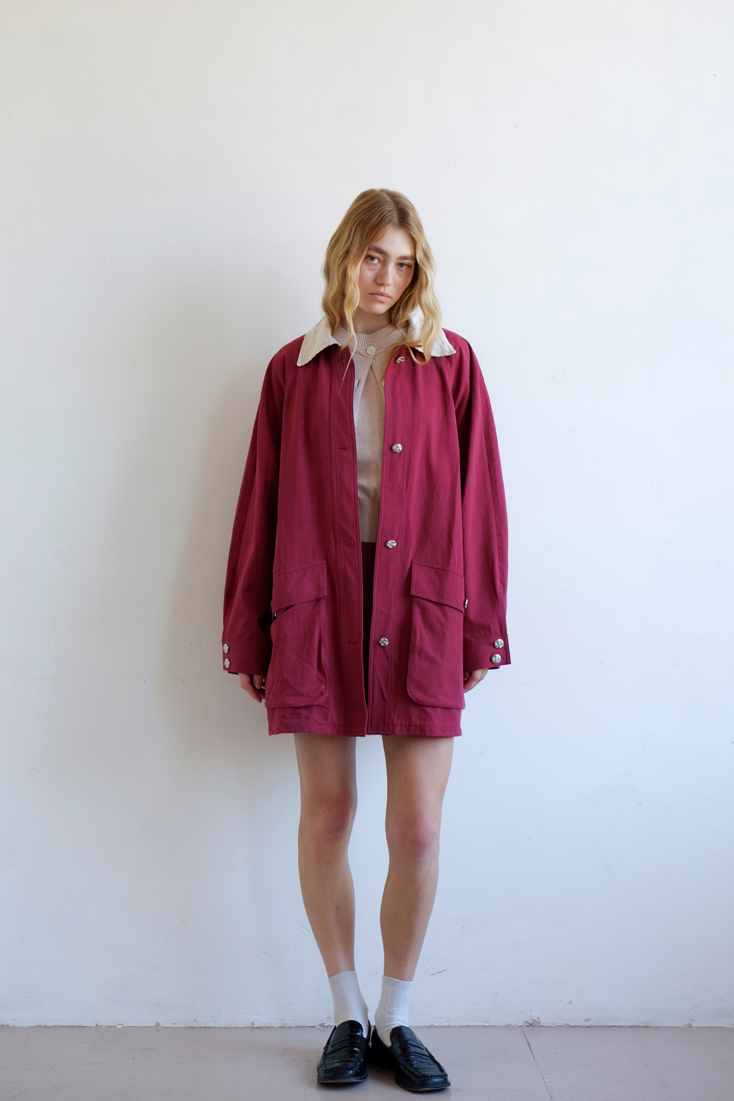 Down the Line Jacket - Maroon