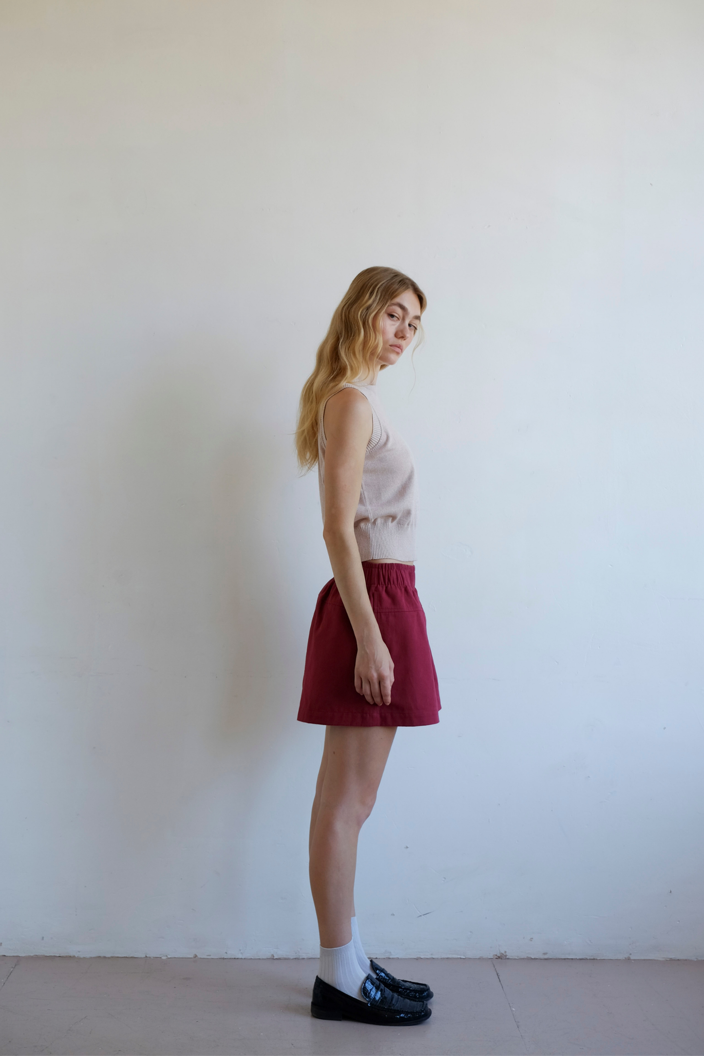 Down the Line Short - Maroon