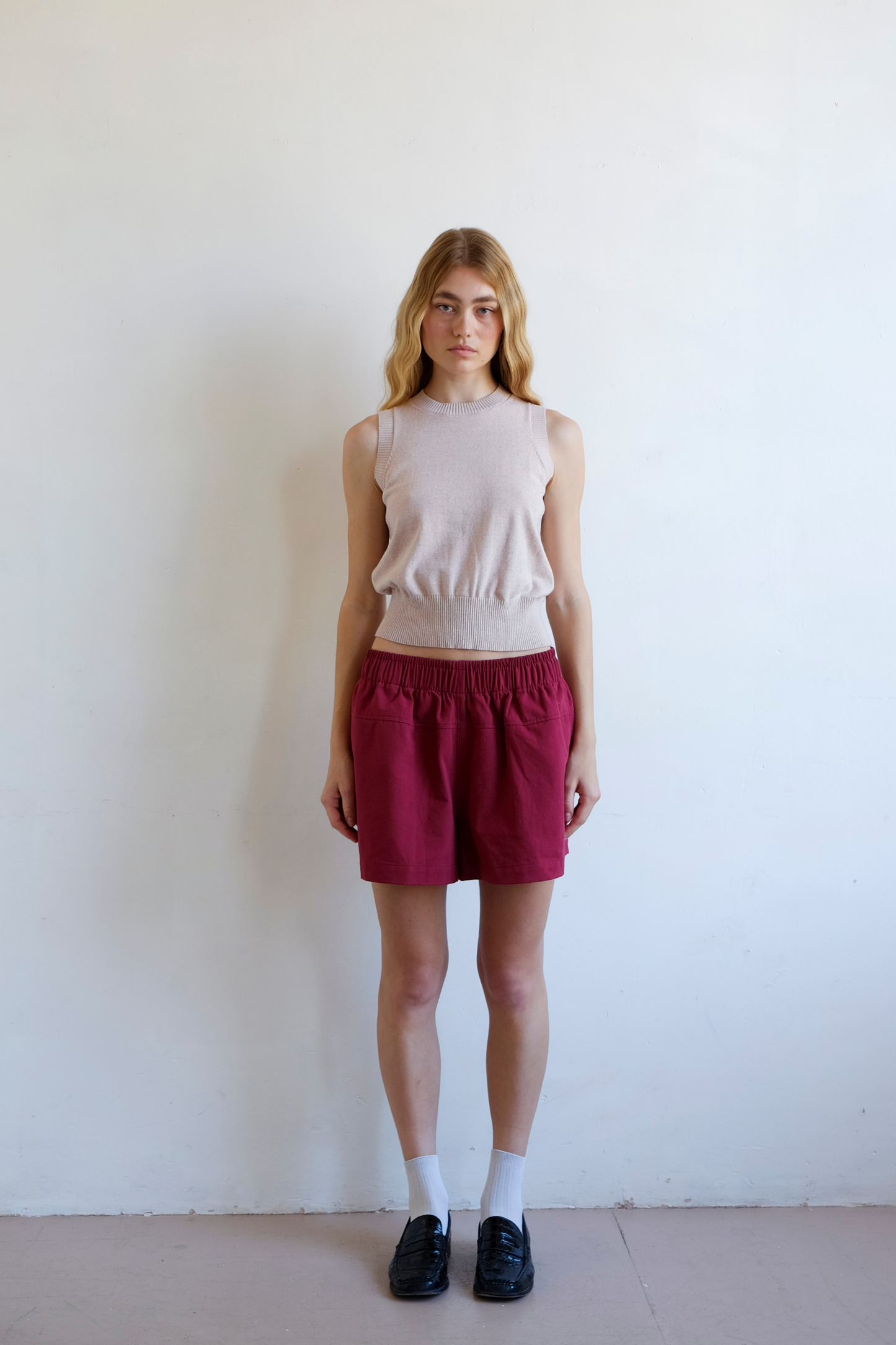 Down the Line Short - Maroon