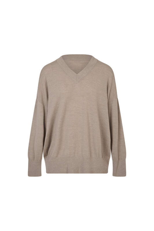 Washington Merino V-Neck - Beige