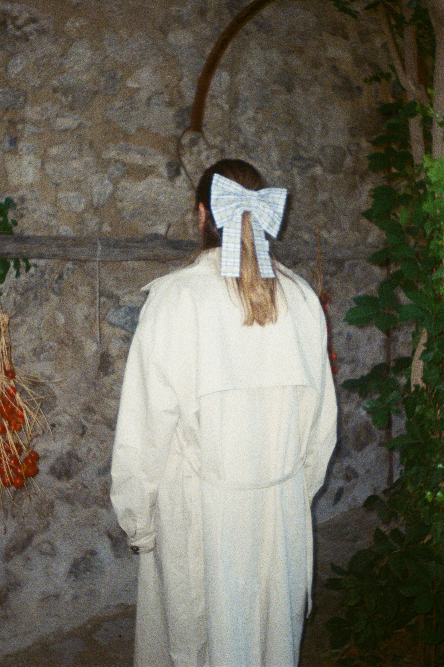 Georgie Hair Bow - Sage Gingham