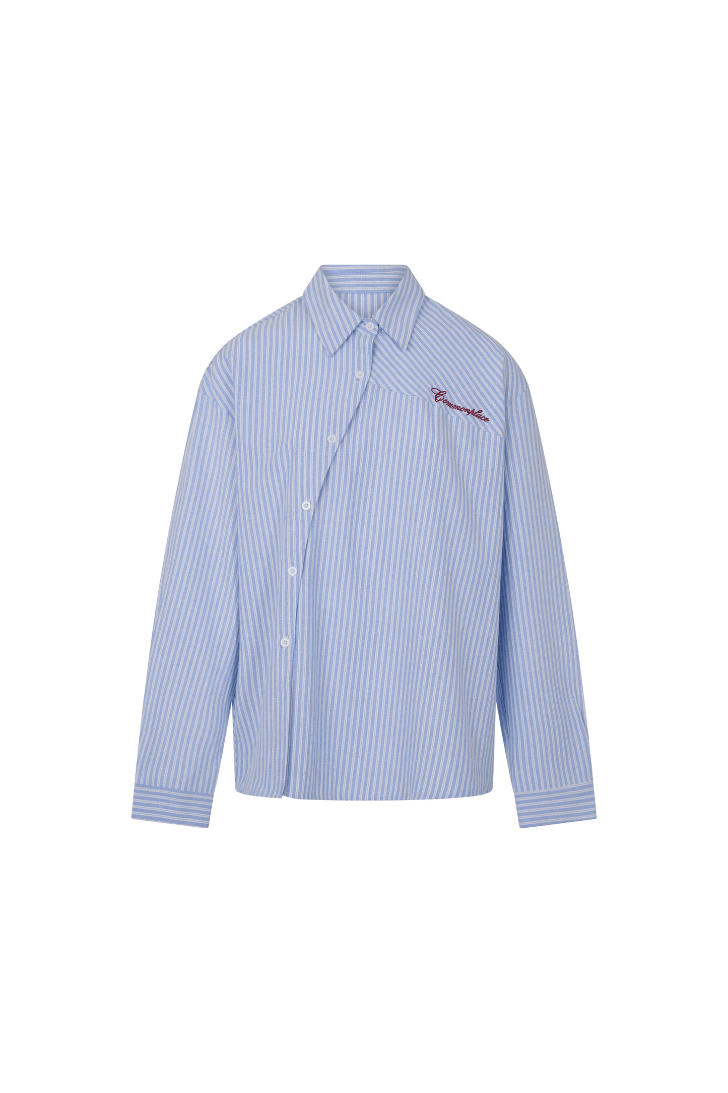 Cortez Shirt - Sky/Maroon Stripe