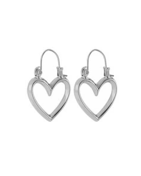 Mini Heartbreaker Hoops - Silver