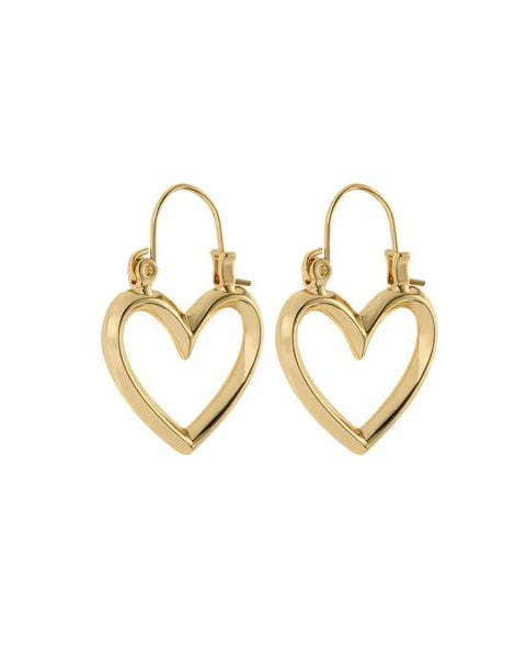 Mini Heartbreaker Hoops - Gold