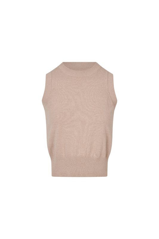 Whimsy Cotton Vest - Pink Beige