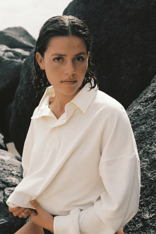 Terry Towelling Pullover - Vanilla