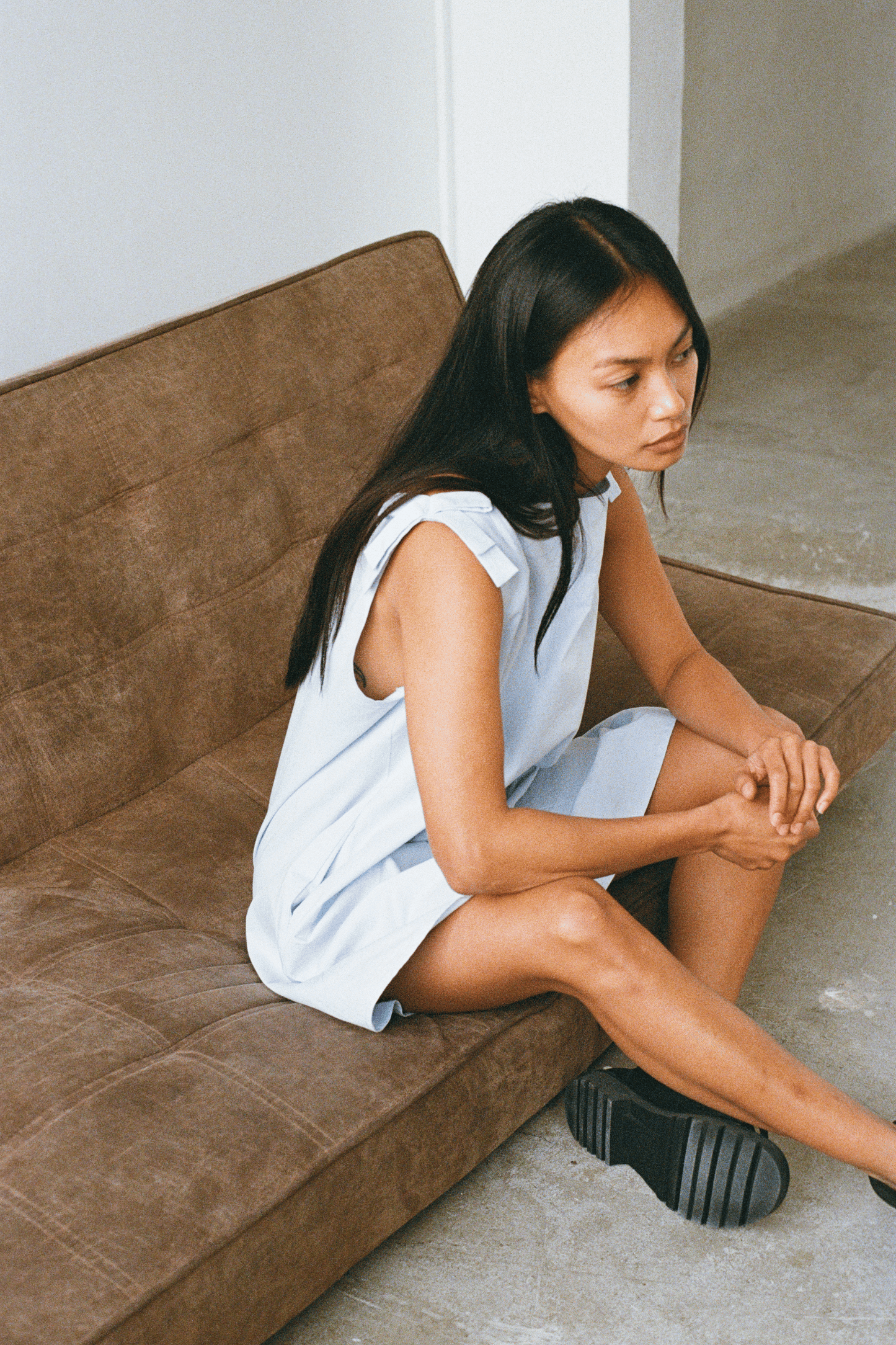 Margie Pinny Dress - Baby Blue