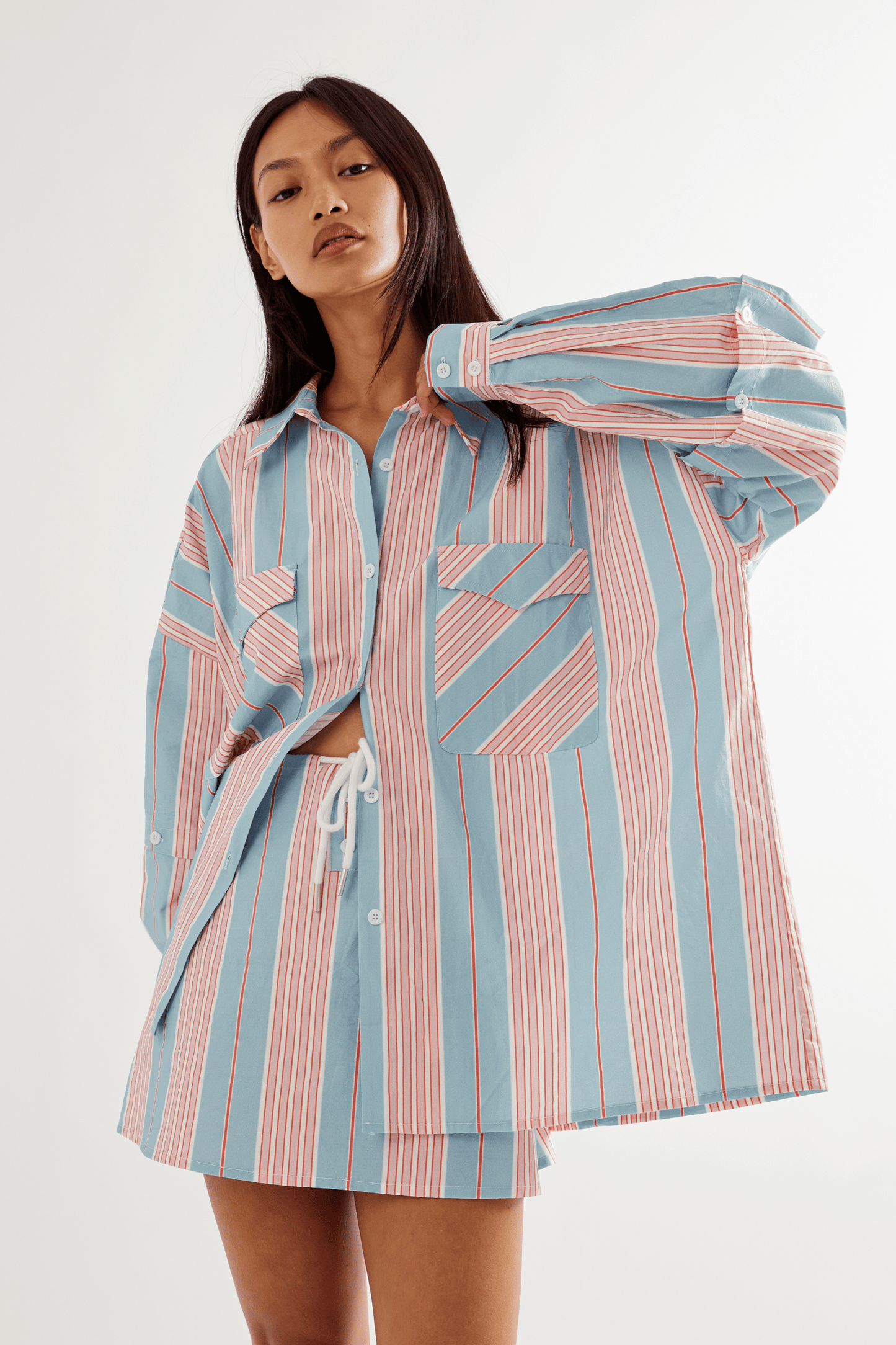 Eastern Shirt - Baby Blue/Pink