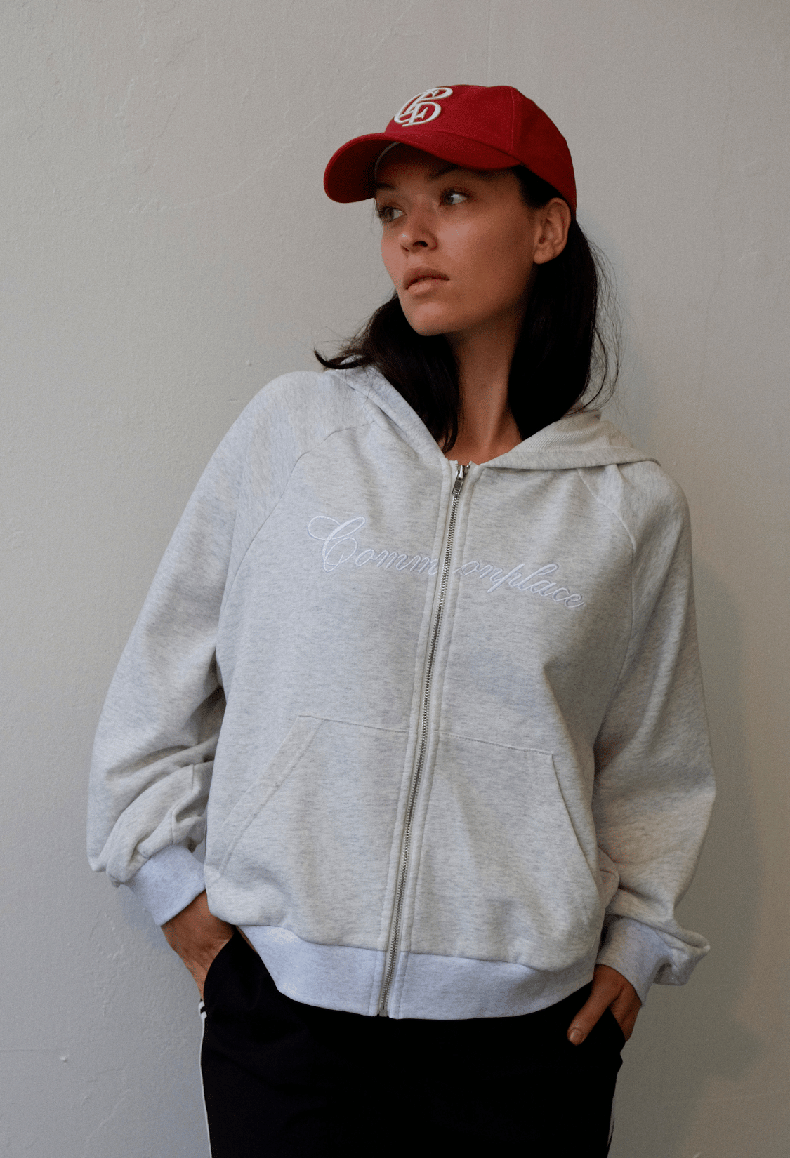 Ralph Zip Up Hoodie - Light Grey