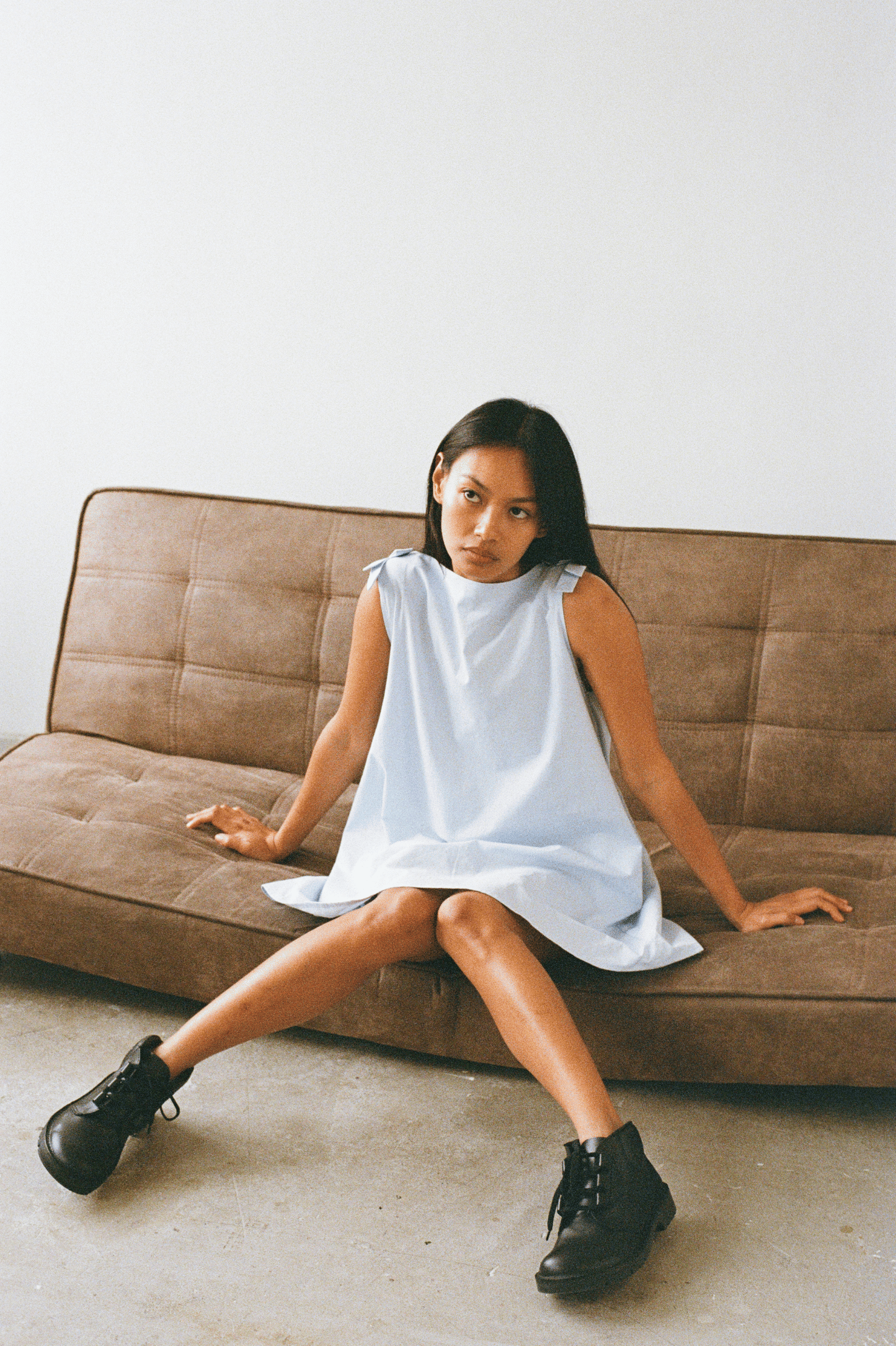 Margie Pinny Dress - Baby Blue