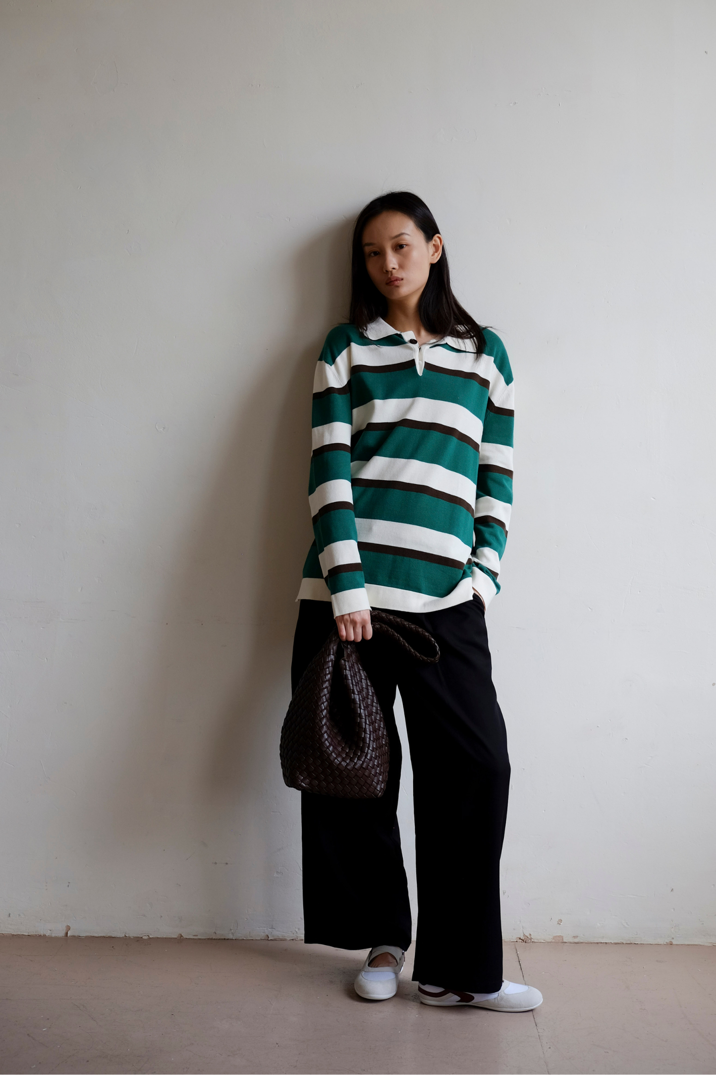 Prep Stripe Polo - Dark Green