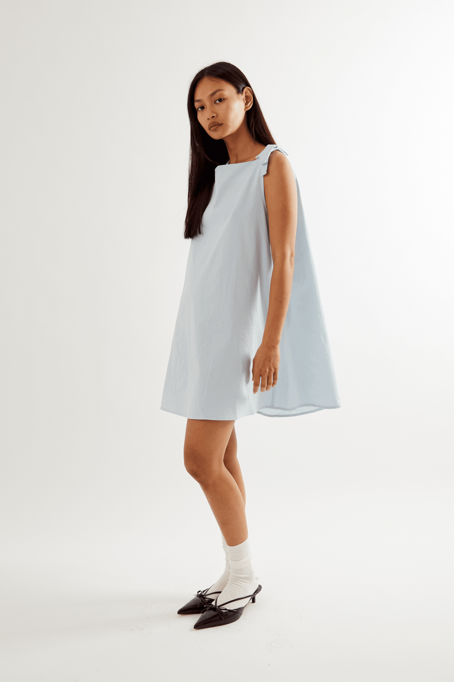 Margie Pinny Dress - Baby Blue