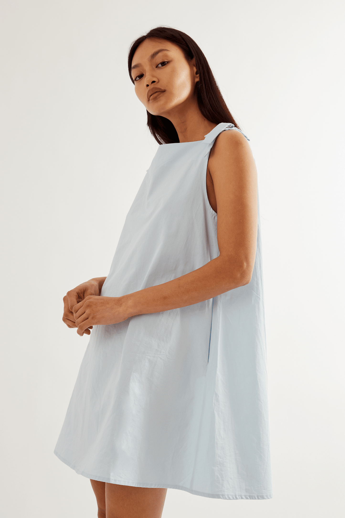 Margie Pinny Dress - Baby Blue