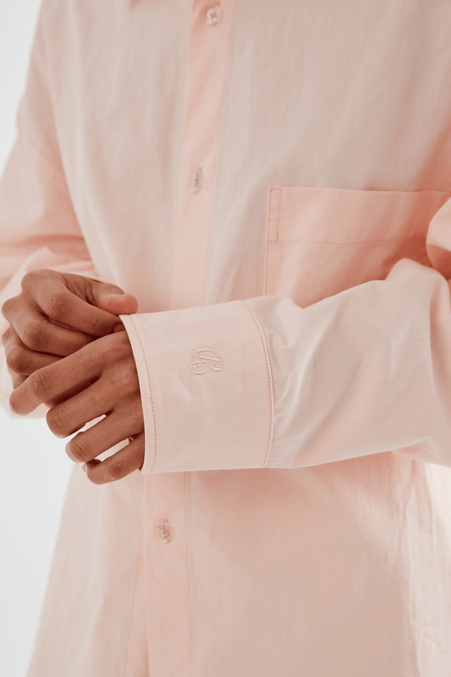Peachy Oversized Shirt - Baby Pink