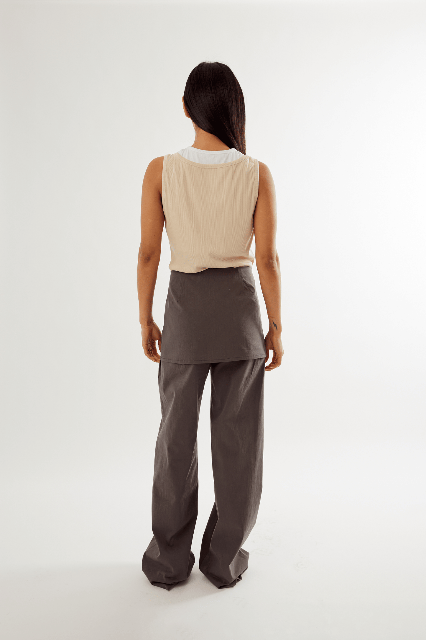 Fifi Layered Trouser - Taupe