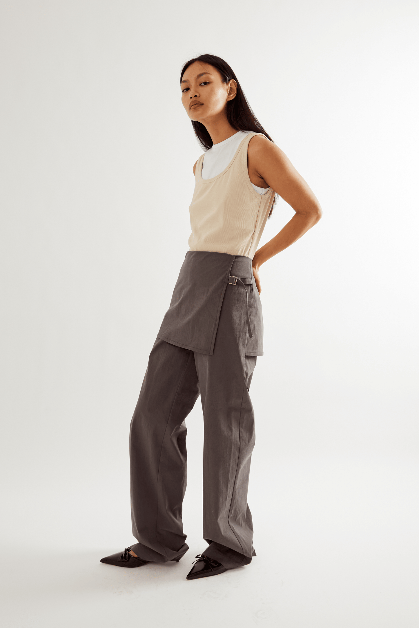 Millie Double Layer Tank - Sand